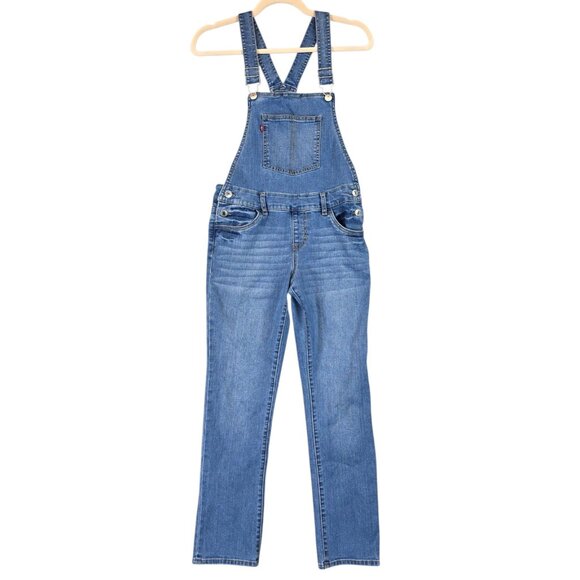 Levi's Other - Levis Overalls Youth Size 14 Blue Denim Adjustable Straps Straight Leg Jeans